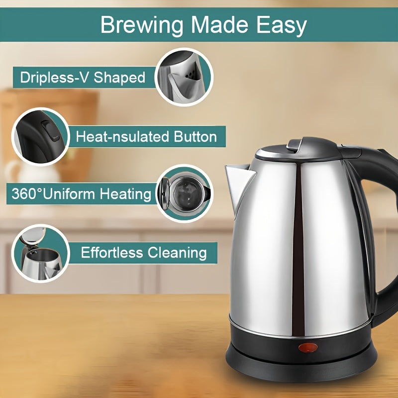 Premium Quality 2.0L Stainless Steel Electric Kettle – Fast Boil, Durable, and Efficient