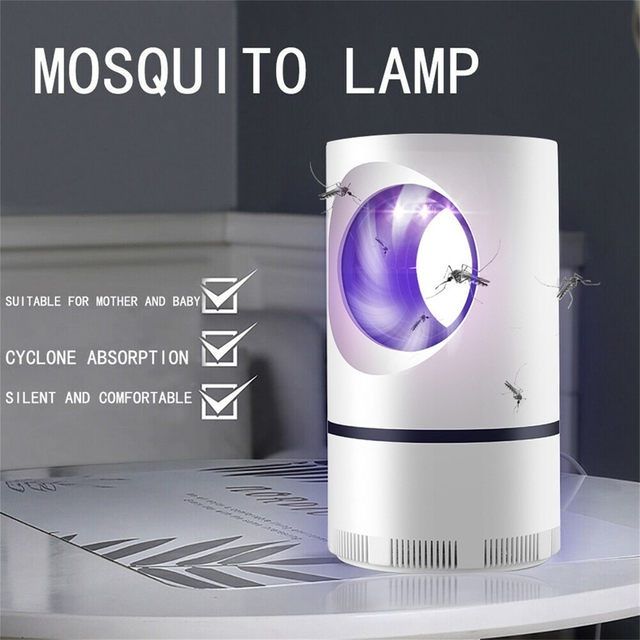 Electric Mosquito Trap Blue Light Mosquito Killer Lamp With USB Power Suction Fan No Zapper Child Safe